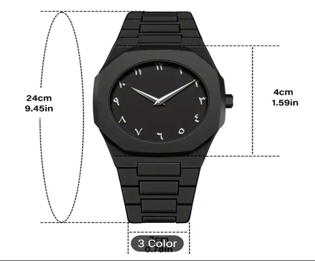 Black Arabic Aura Watch